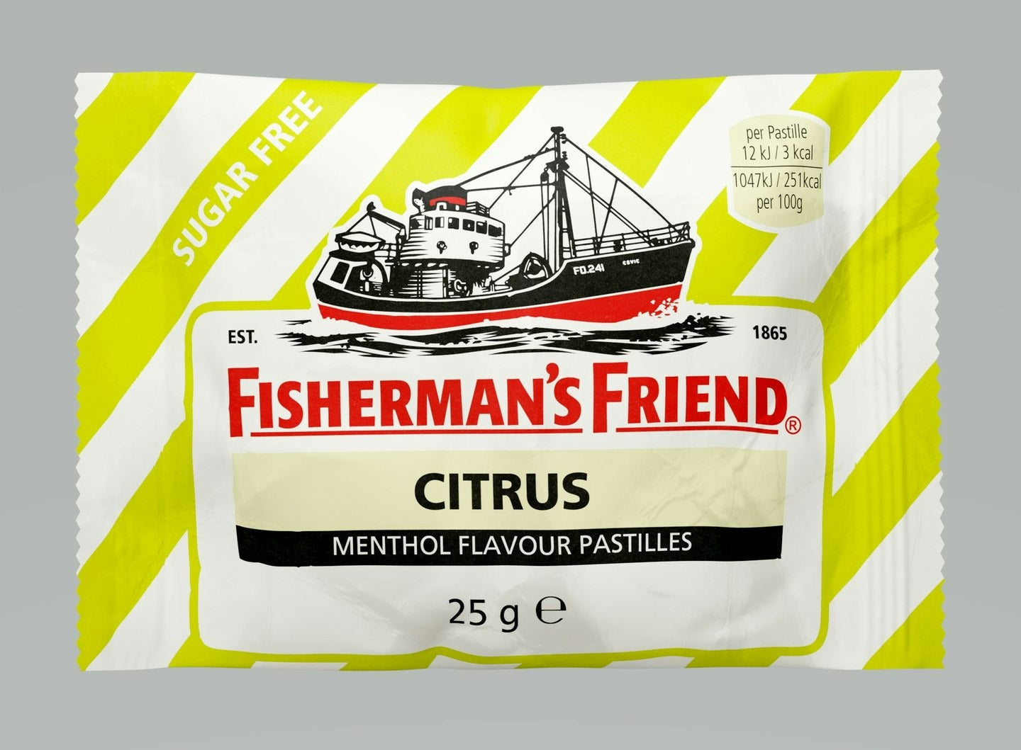 FISHERMAN'S FRIEND Sugar-Free Citrus Pastilles 1 Pack of 25g 0.9 oz - Soposopo