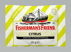 FISHERMAN'S FRIEND Sugar-Free Citrus Pastilles 1 Pack of 25g 0.9 oz - Soposopo
