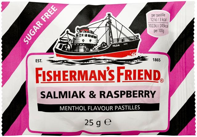 FISHERMAN'S FRIEND Sugar-Free Salty Raspberry Pastilles 1 Pack of 25g 0.9 oz - Soposopo