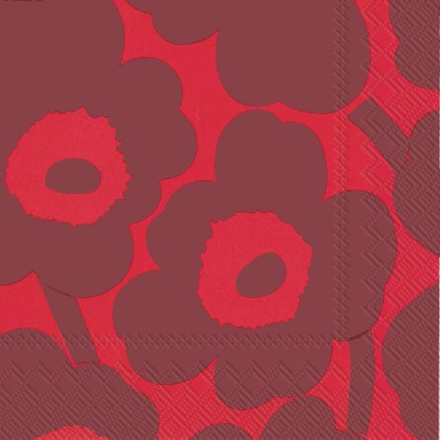 Marimekko 25cm Unikko red red napkin pack of 20 - Soposopo