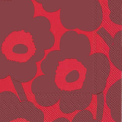 Marimekko 25cm Unikko red red napkin pack of 20 - Soposopo
