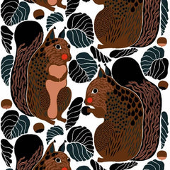 Marimekko 33cm Kurre black brown napkin pack of 20 - Soposopo