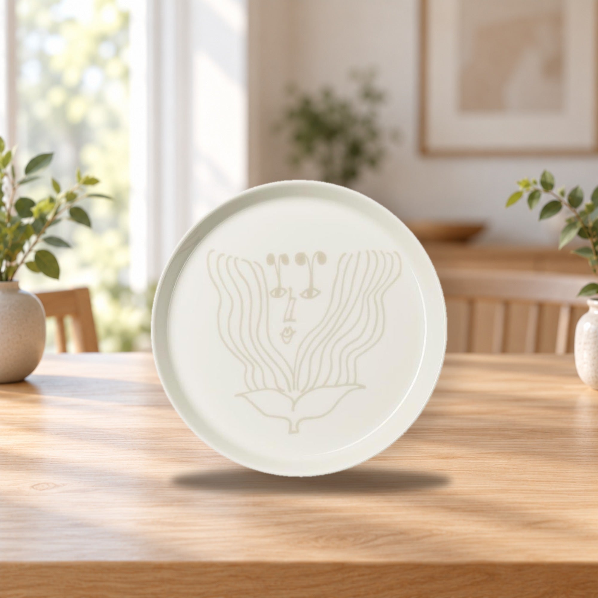 Arabia Gardeners Plate 19 cm Beige – product photo on a table