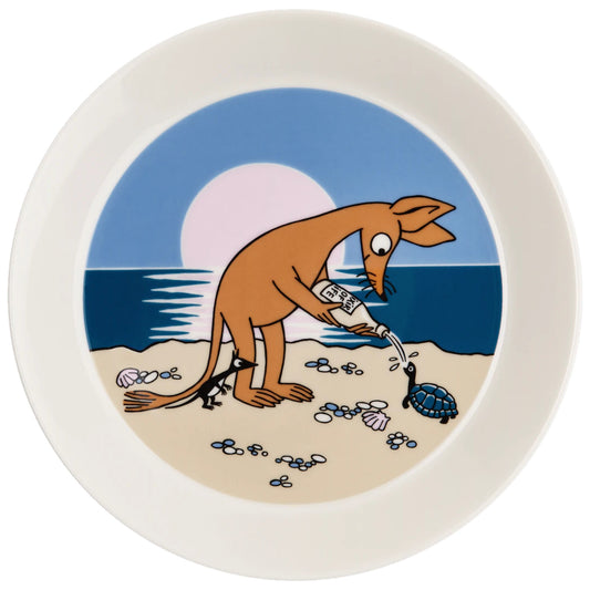 Moomin Plate 19cm Sniff at Beach – product photo