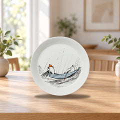 Moomin Plate Respecting Origins 19cm – product photo on a table