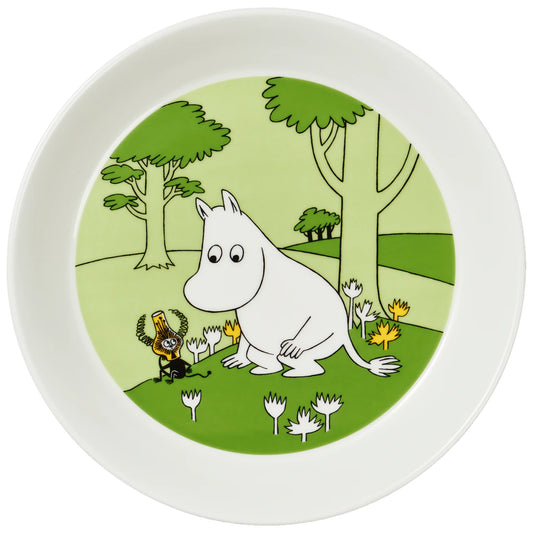 Moomintroll Plate 19cm Grass Green by Arabia – product photo