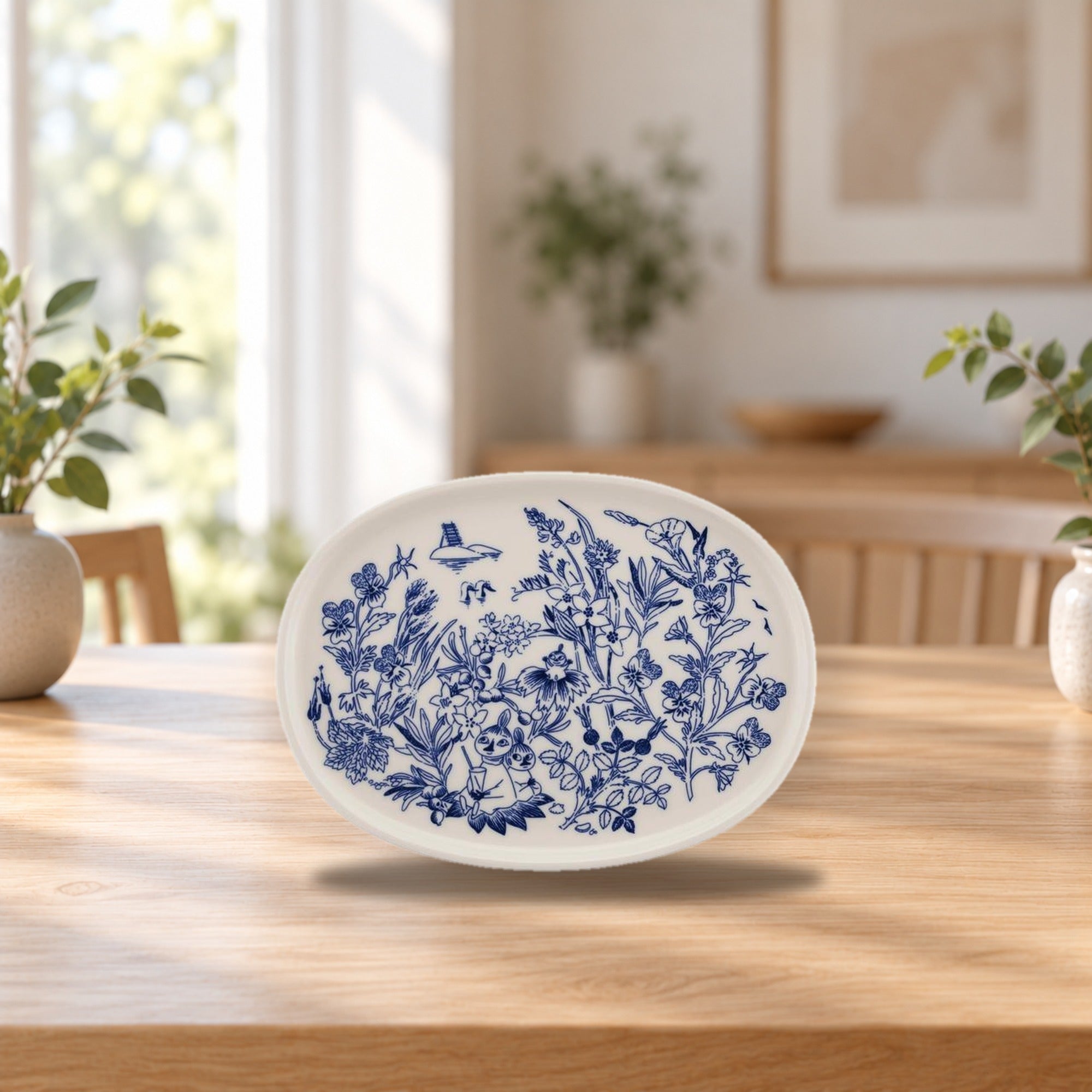 Moomin Arabia Serving Plate 17cm Haru Design – product photo on a table