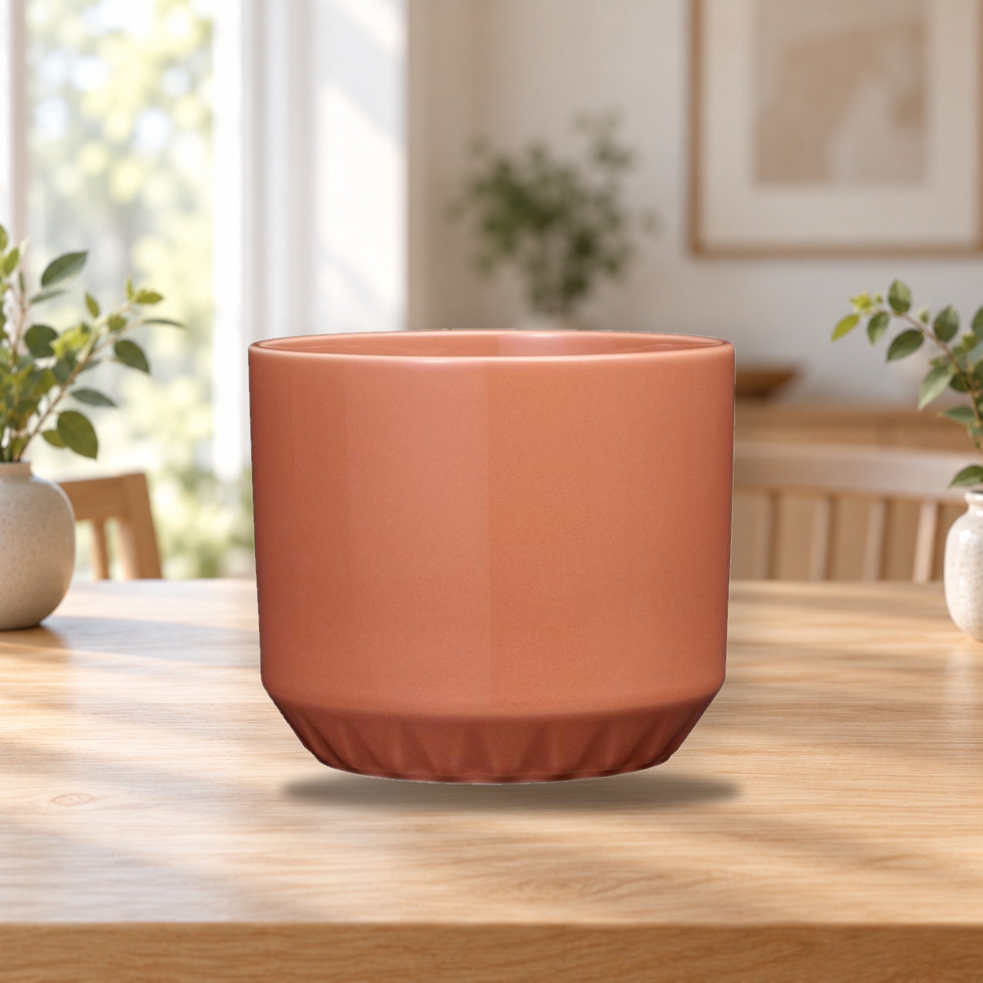 Arabia Ilona Flower Pot 120x140mm Terracotta – product photo on a table