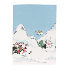 Moomin Ski Jumping Kitchen Towel 50x70 – product photo