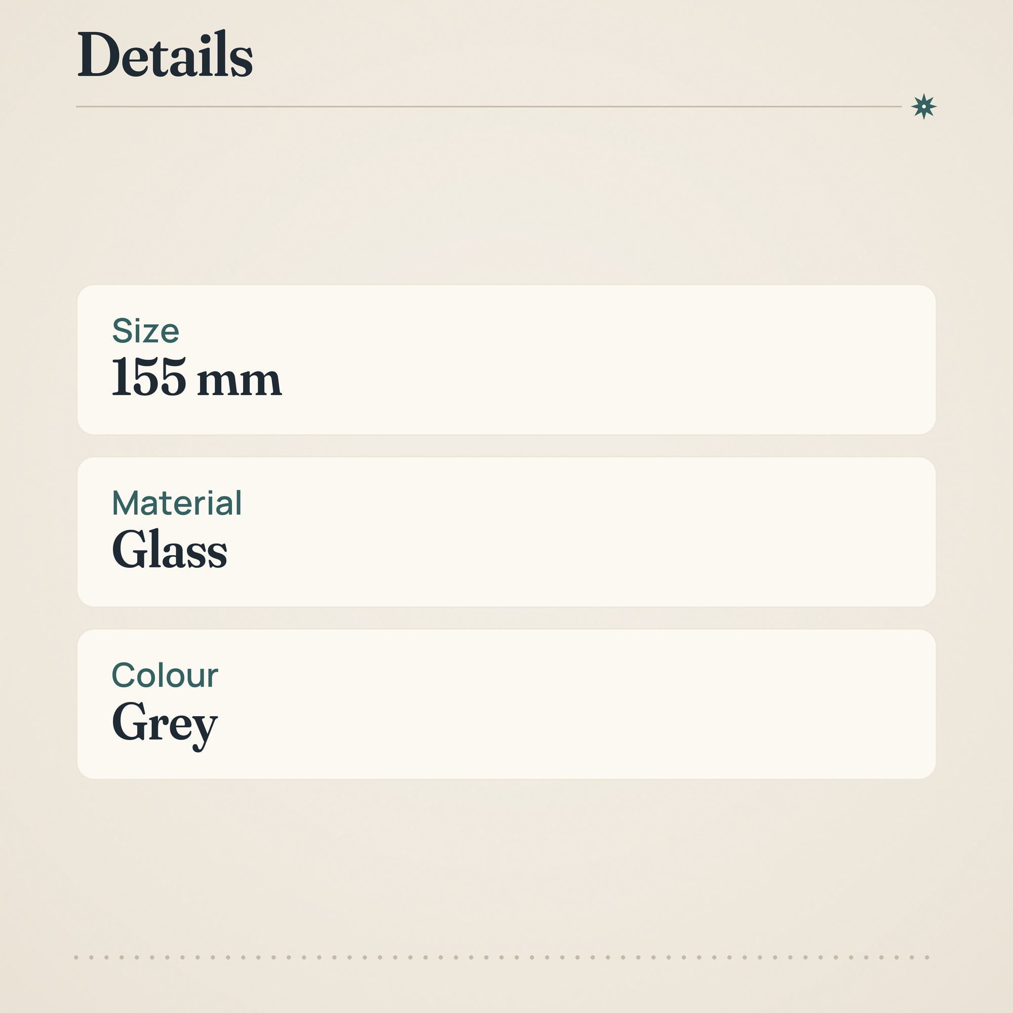 Iittala Mariskooli Bowl 155mm Grey Glass Dish – product details