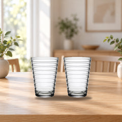 Iittala Aino Aalto Drinking Glass Set 33cl – product photo on a table