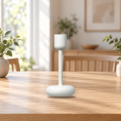 Iittala Nappula Candleholder 183mm White – product photo on a table