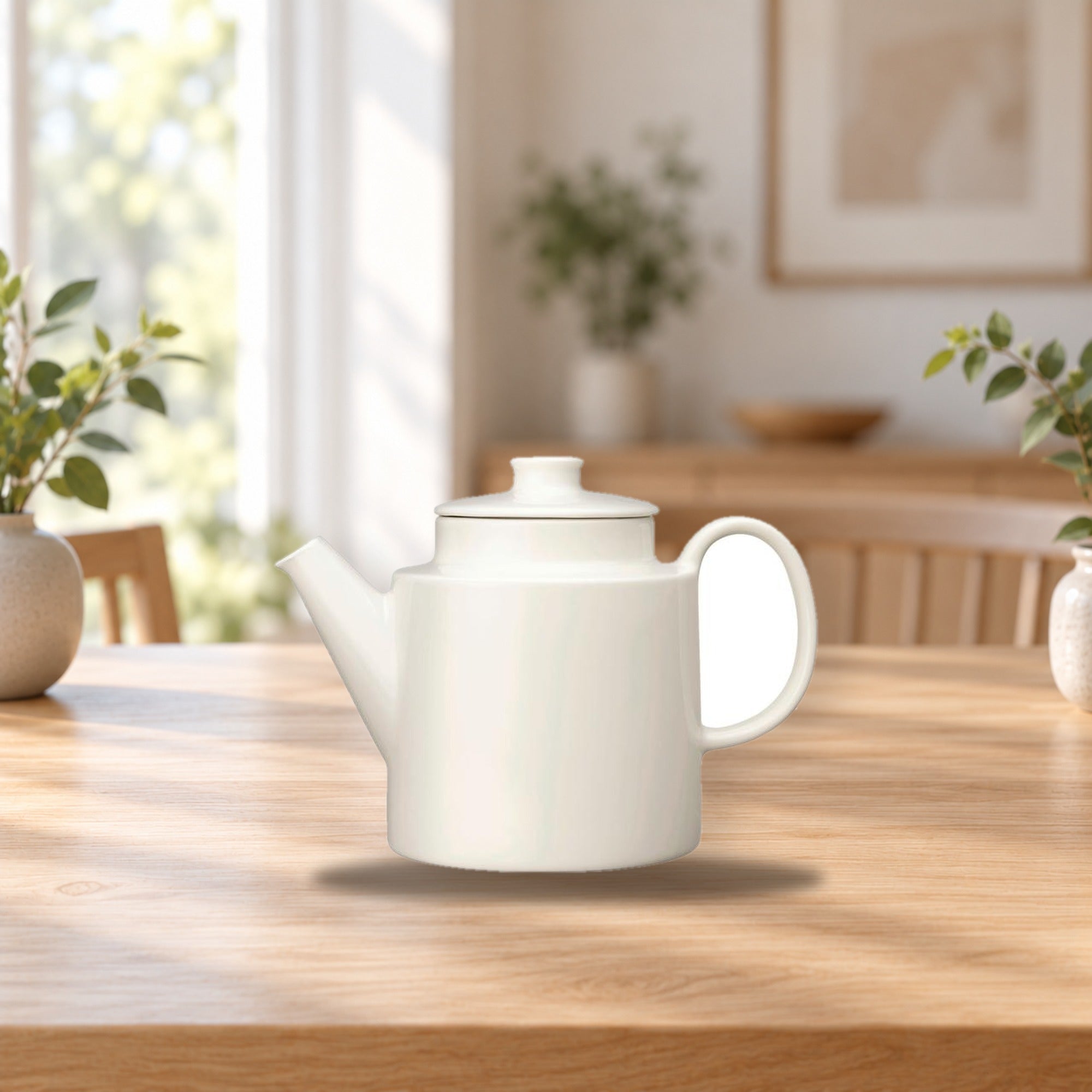 Iittala Teema Teapot 1L White – product photo on a table