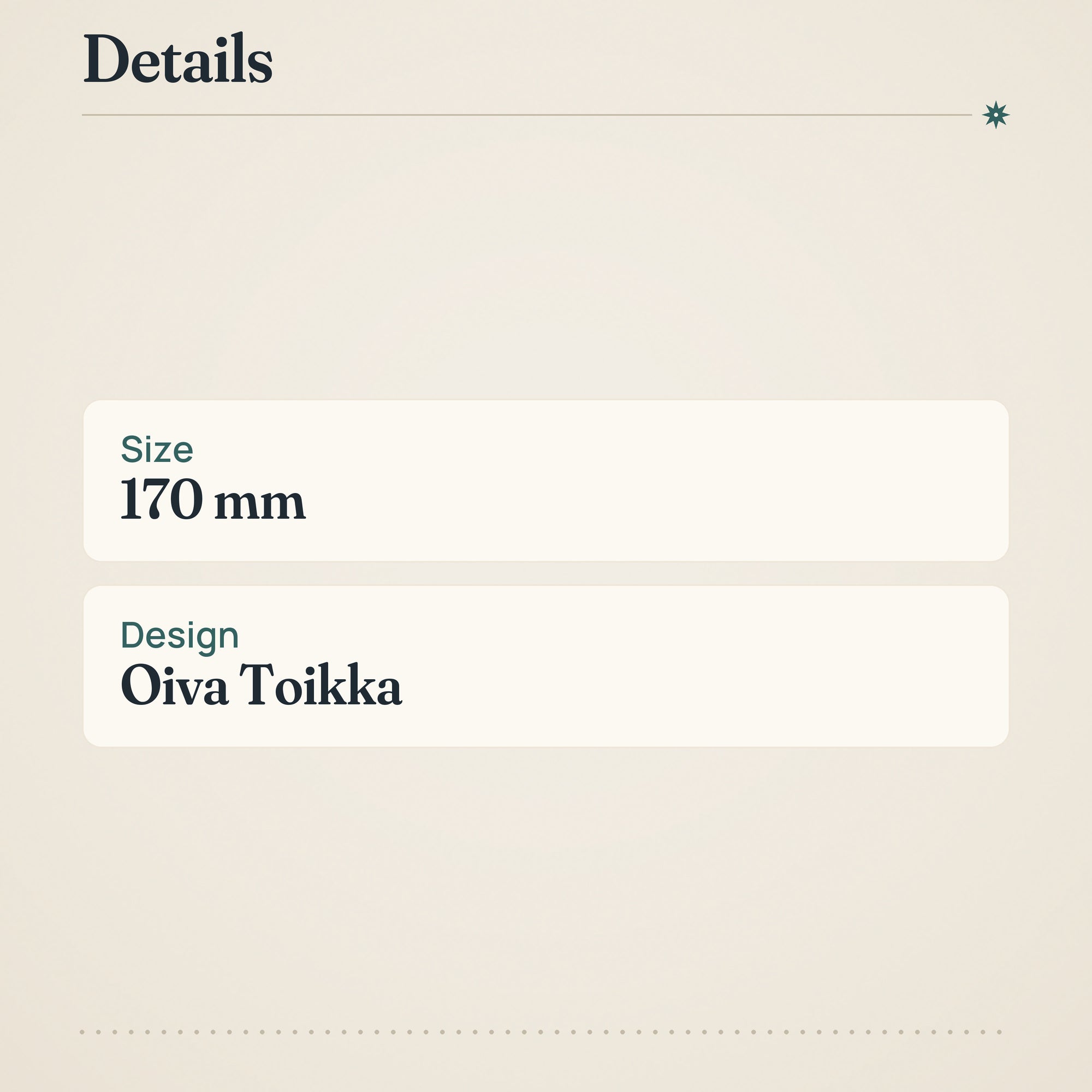 Iittala Kastehelmi Plate 170mm Linen – product details