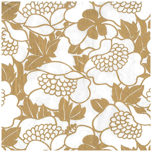 Finlayson Annukka White-Gold Napkin Tissue 20 pcs 24 cm – product photo