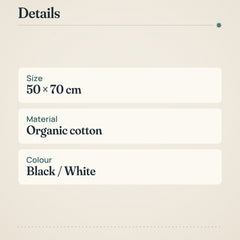 Kettu Hand Towel 50x70 cm Black/White – product details
