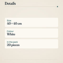 Coop White Napkins 40x40cm – product details