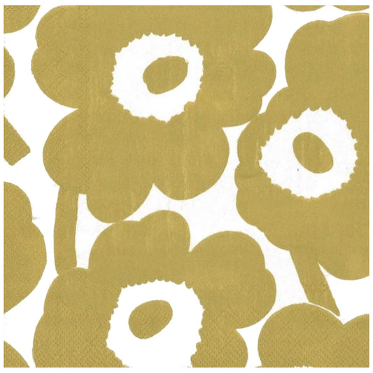 Marimekko Unikko White Gold Napkin Pack of 20 – product photo