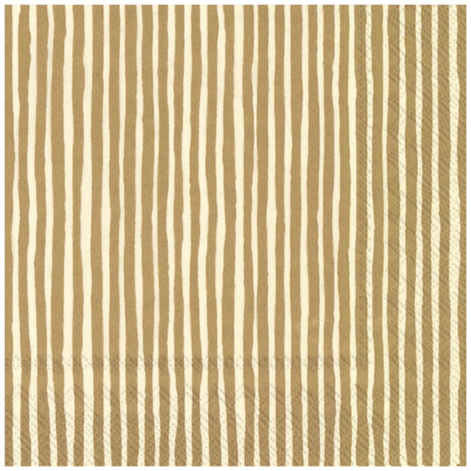 Marimekko Varvunraita Gold Napkins 25cm Pack of 20 – product photo