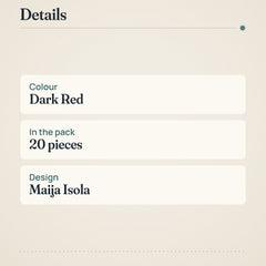 Marimekko Unikko Dark Red Gold Napkins Pack of 20 – product details