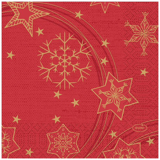 DUNI Red Star Shine Christmas Napkins 20pcs 24x24cm – product photo