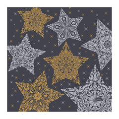 DUNI Napkin Snow Stars Black 33x33cm 20pcs – product photo