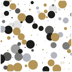 DUNI 20pcs Black Festive Bubbles Napkins 33x33cm – product photo