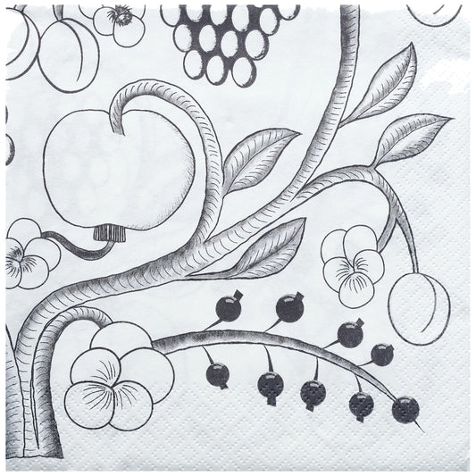 Havi-Kuovi Garden Tissue Napkins Black-White 20pcs 33cm – product photo
