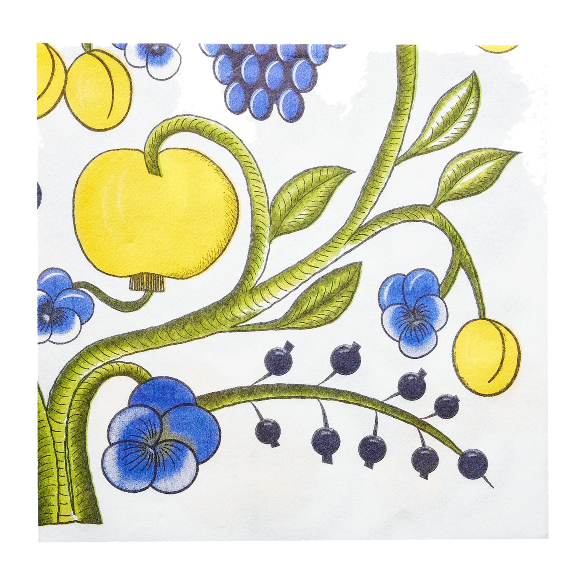 Havi-Kuovi Airlaid Napkin Garden Blue-Yellow 15pcs 40cm – product photo