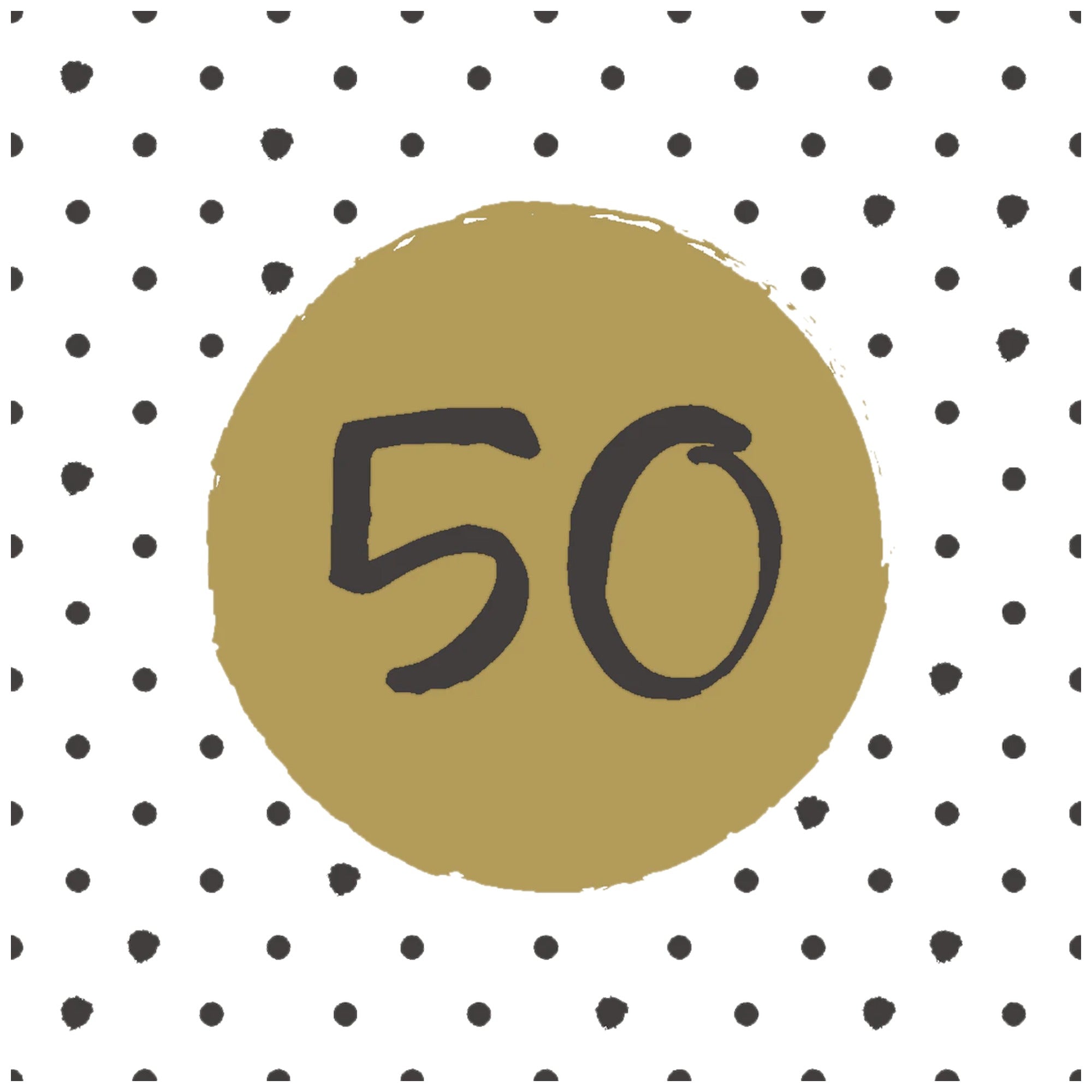 50th Birthday Napkins 20pcs 33x33cm 3-Ply Paper Design – product photo