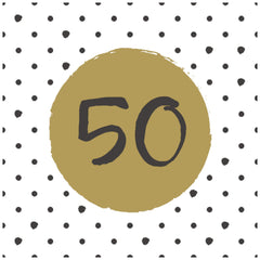 50th Birthday Napkins 20pcs 33x33cm 3-Ply Paper Design – product photo