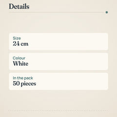Carrefour White Napkins 24cm – product details