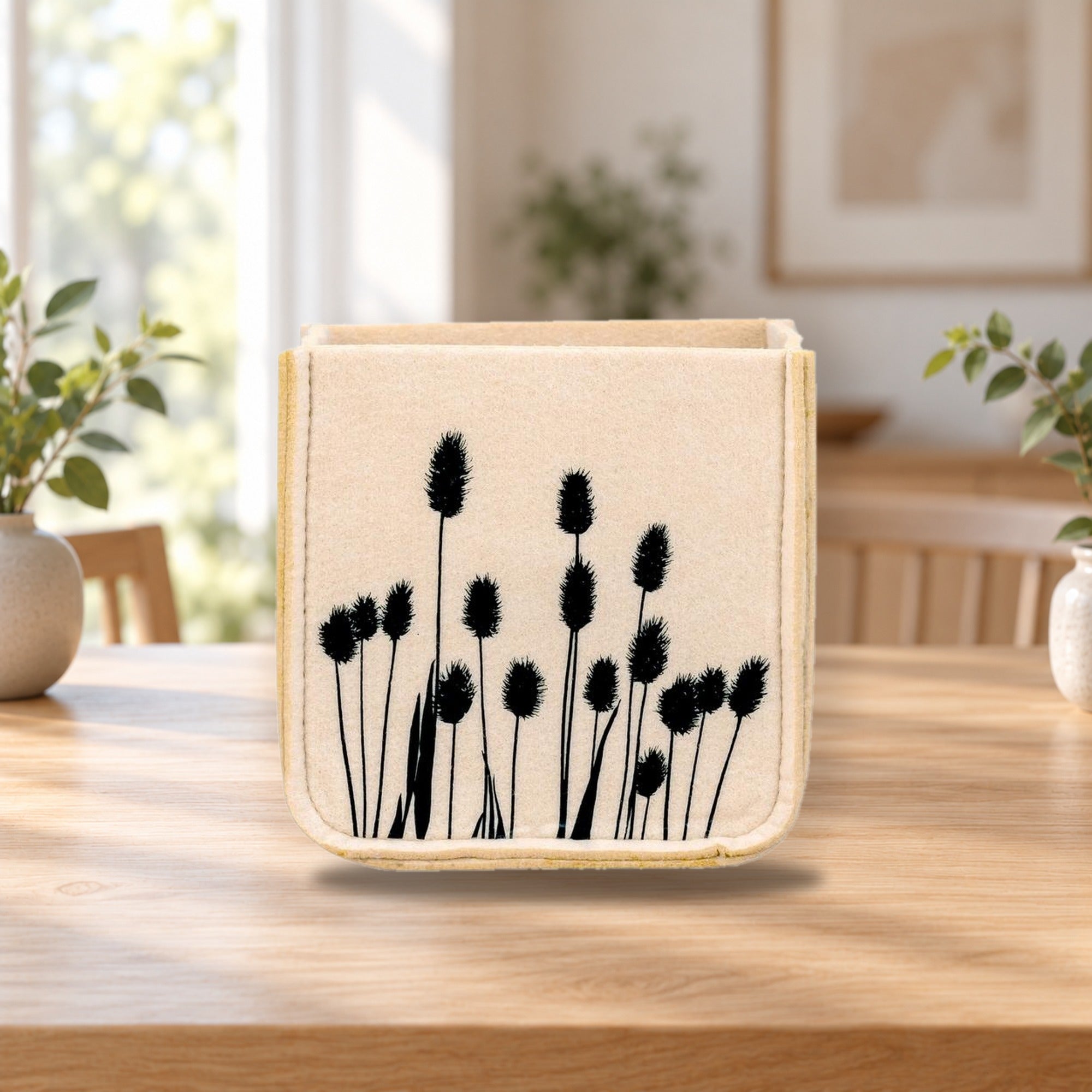 Muurla Nordic Storage Basket Hay 14 cm – product photo on a table