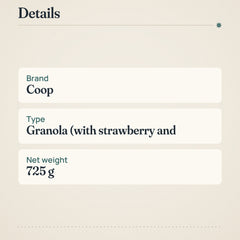 Coop Crunchy Granola Strawberry Yogurt 725g – product details