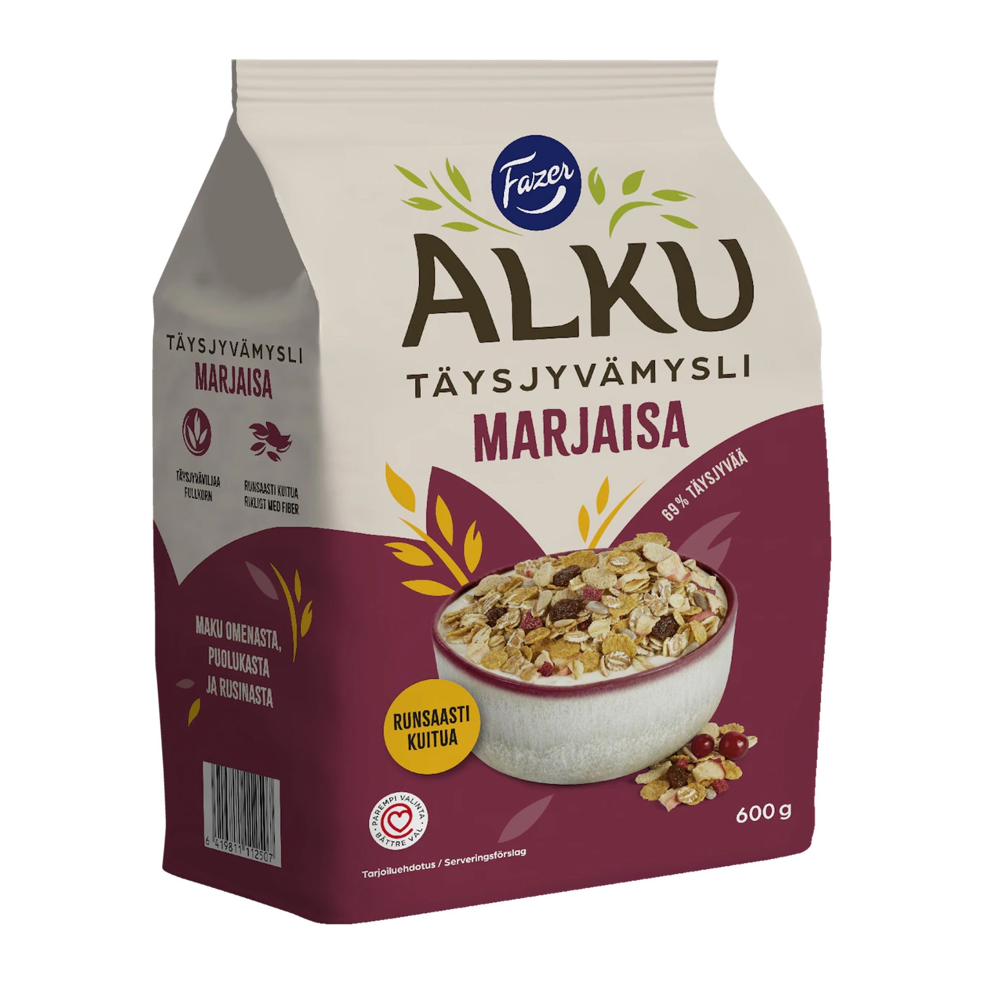 Fazer Alku Berry Whole Grain Muesli 600g – product photo