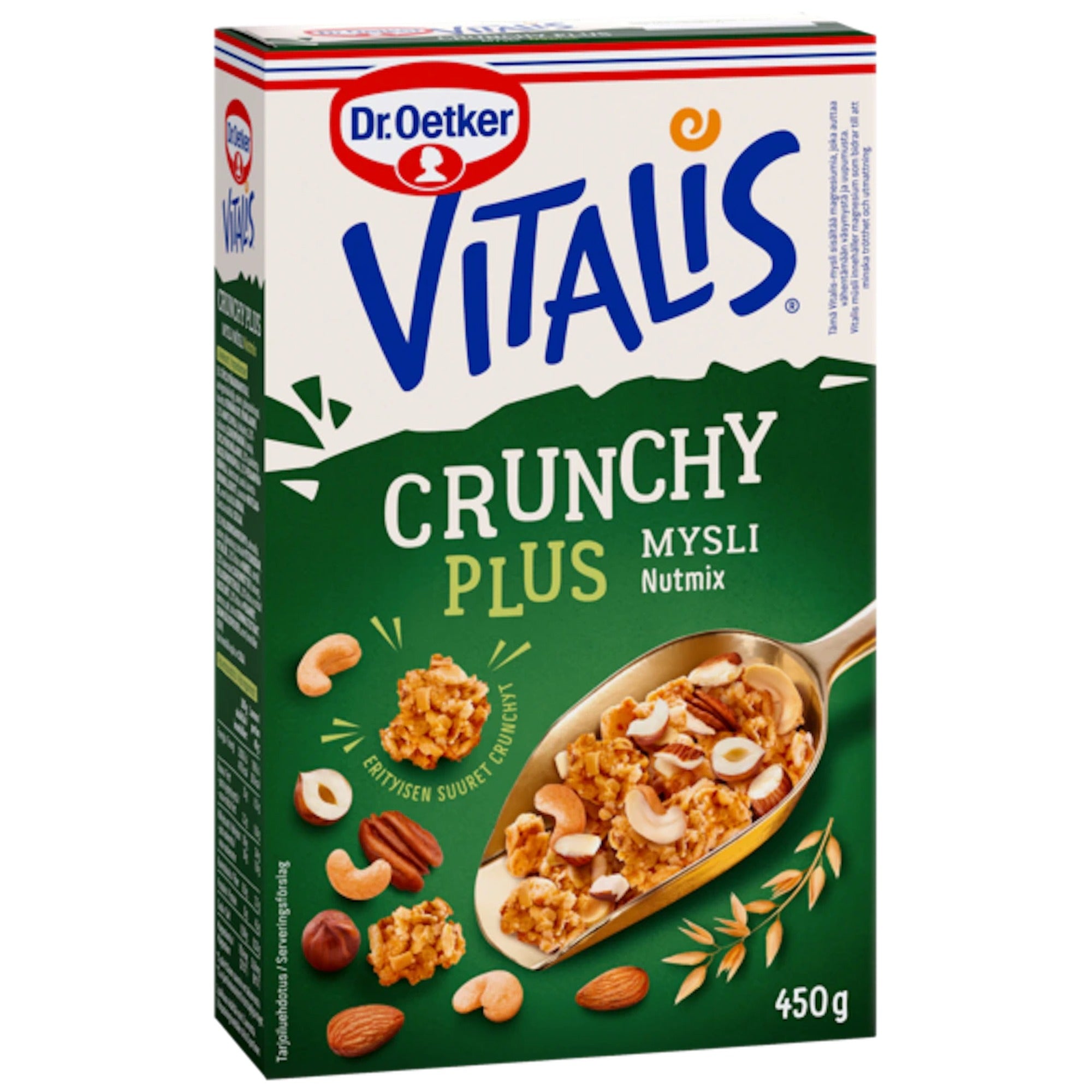 Dr. Oetker Vitalis Crunchy Plus Nutmix Muesli 450g – product photo
