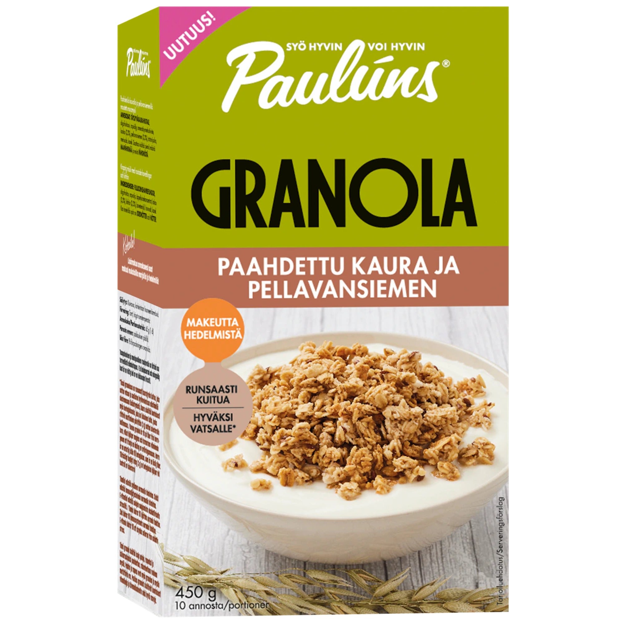Paulúns Granola Cereal Muesli with Oats & Flaxseed 450 g – product photo