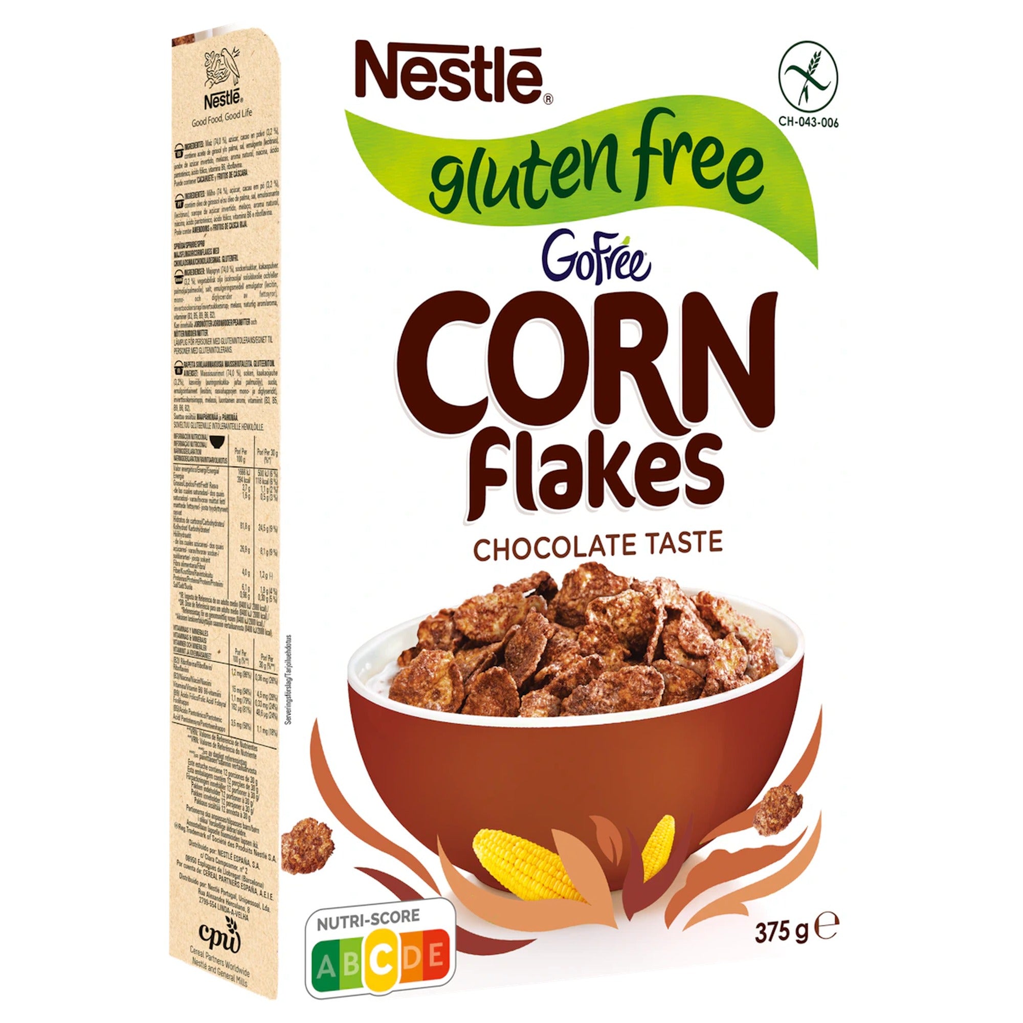 Nestlé GoFree Gluten-Free Chocolate Corn Flakes 375g – product photo