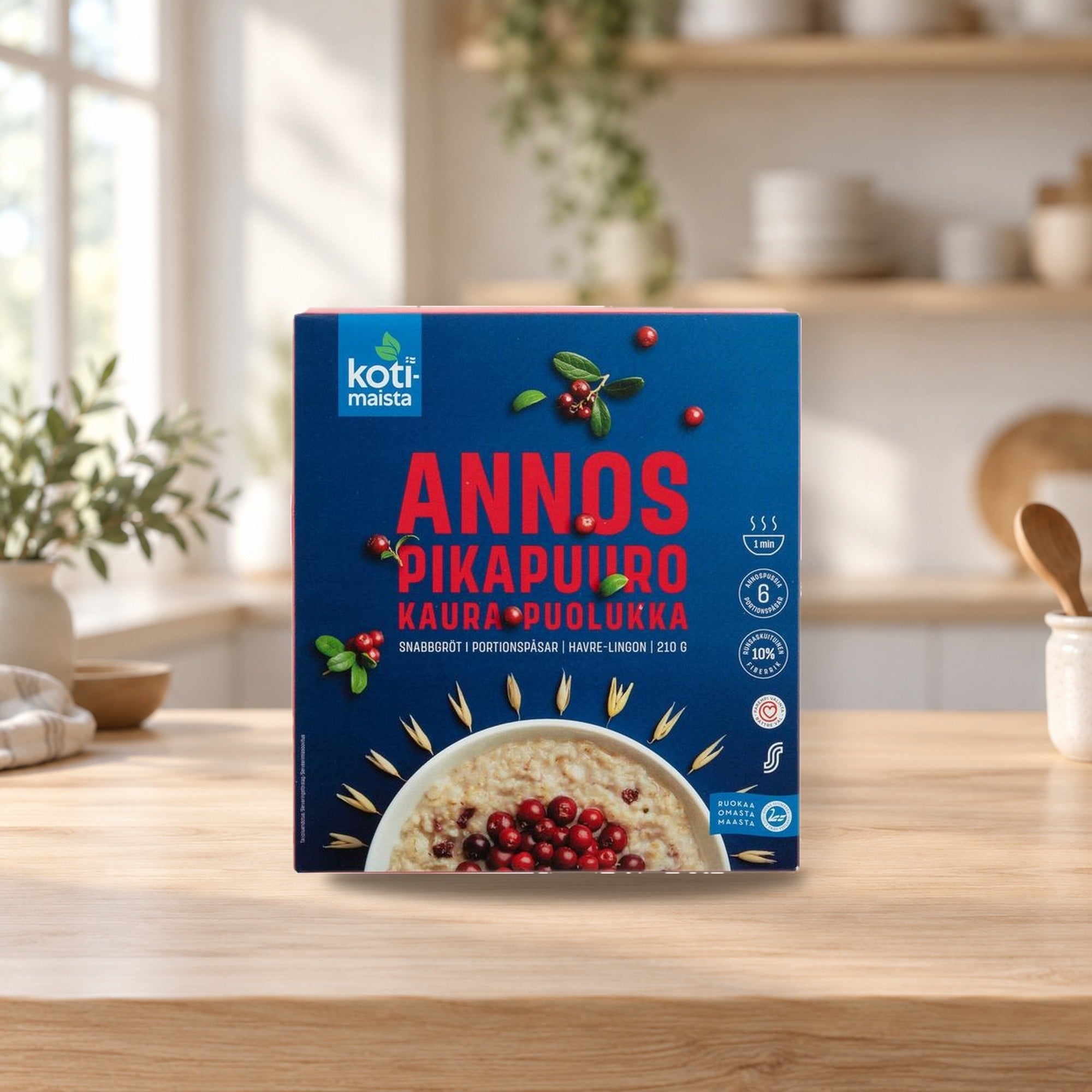 Myllyn Paras Four-Grain Quick Flakes 450g – product photo on a table