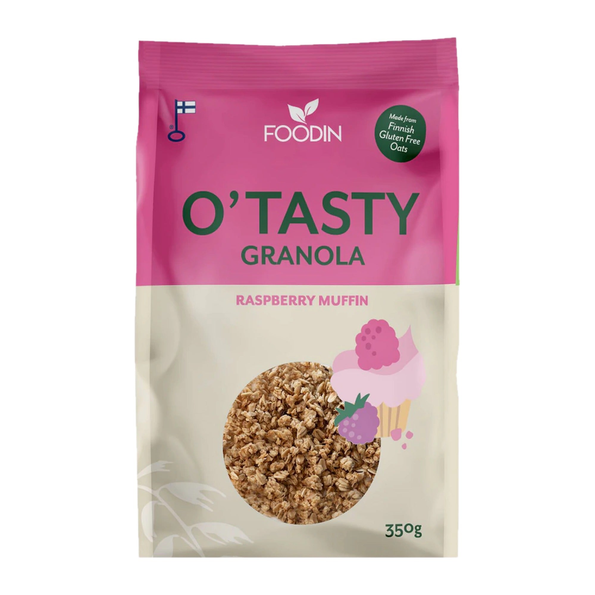 Foodin O'Tasty Raspberry-Oat Granola 350g – product photo