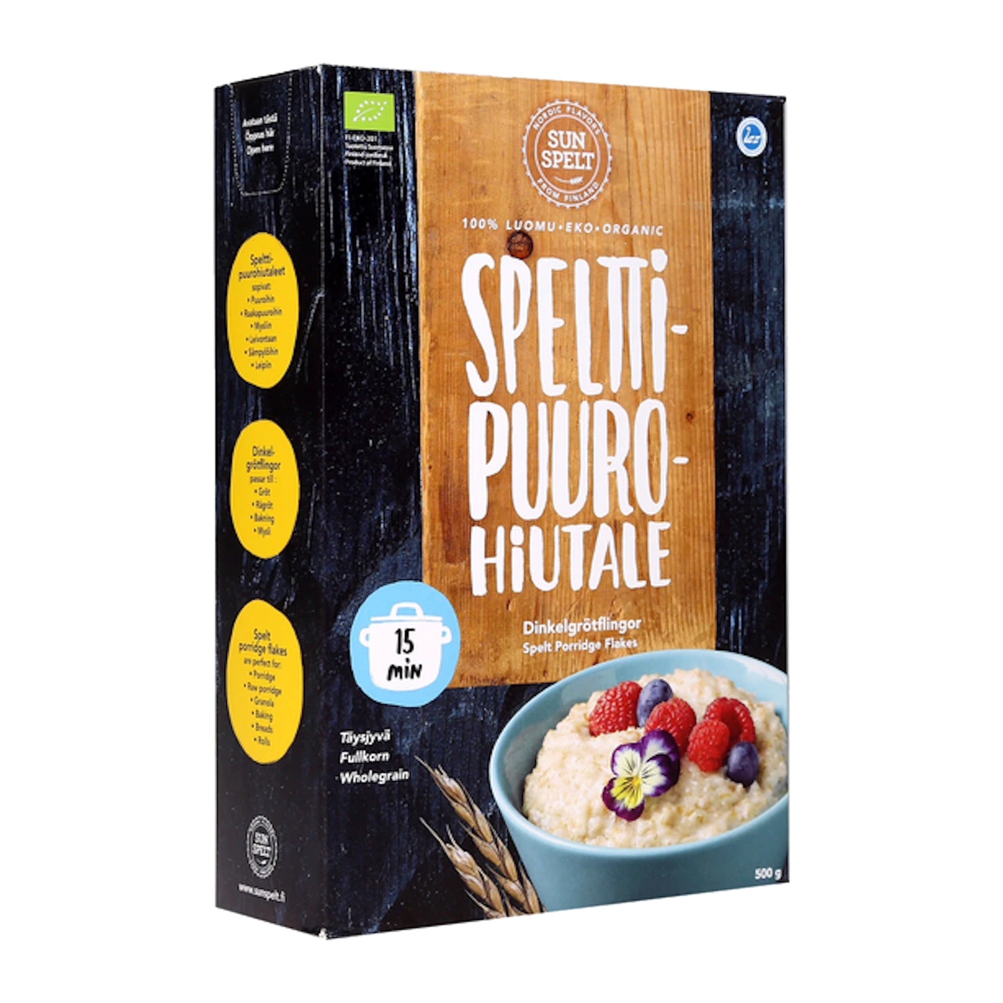 Sunspelt Organic Spelt Porridge Flakes 500g – product photo