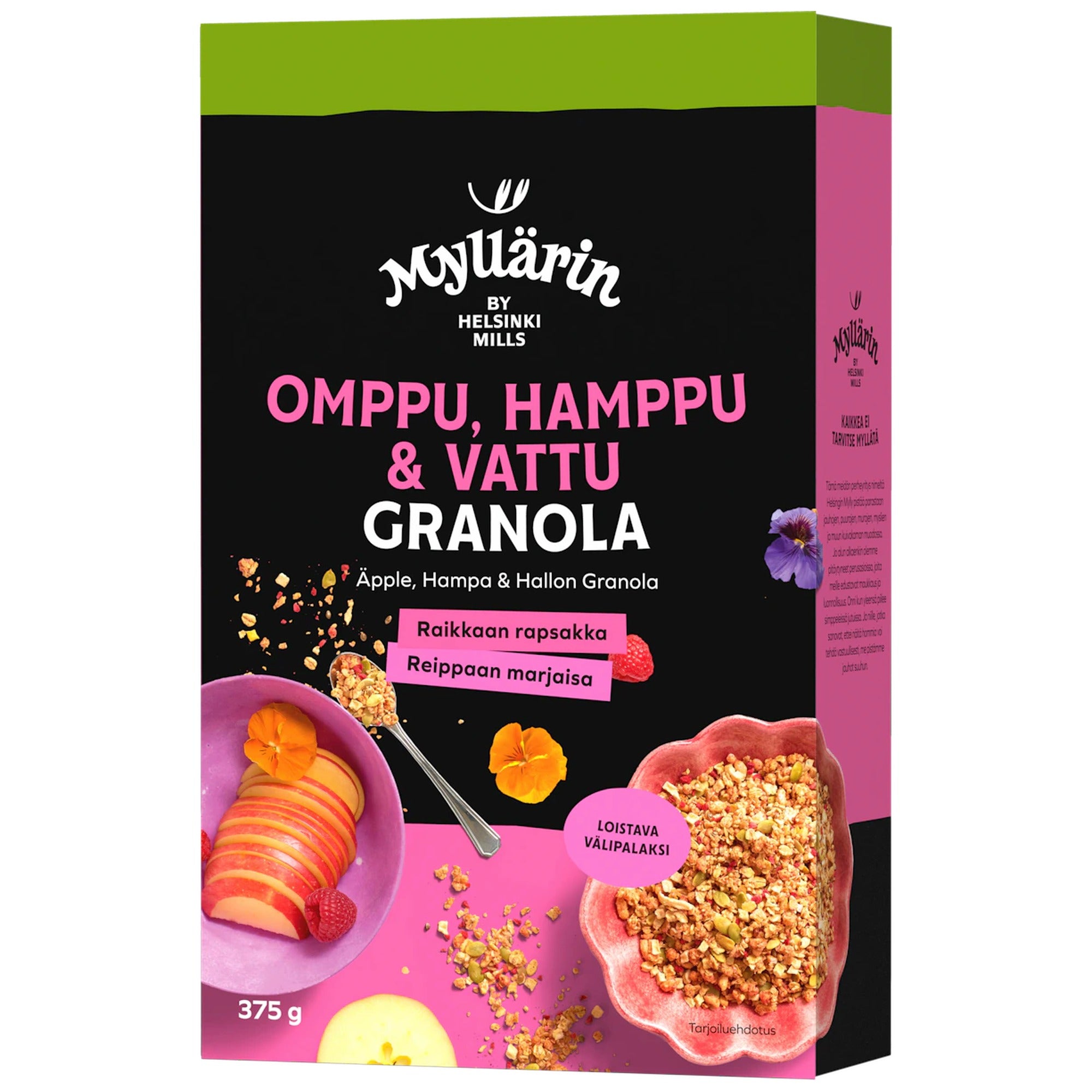 Myllärin Apple Hemp Raspberry Granola 375g – product photo