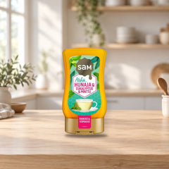 EUCALYPTUS Honey with Mint 250g – product photo on a table