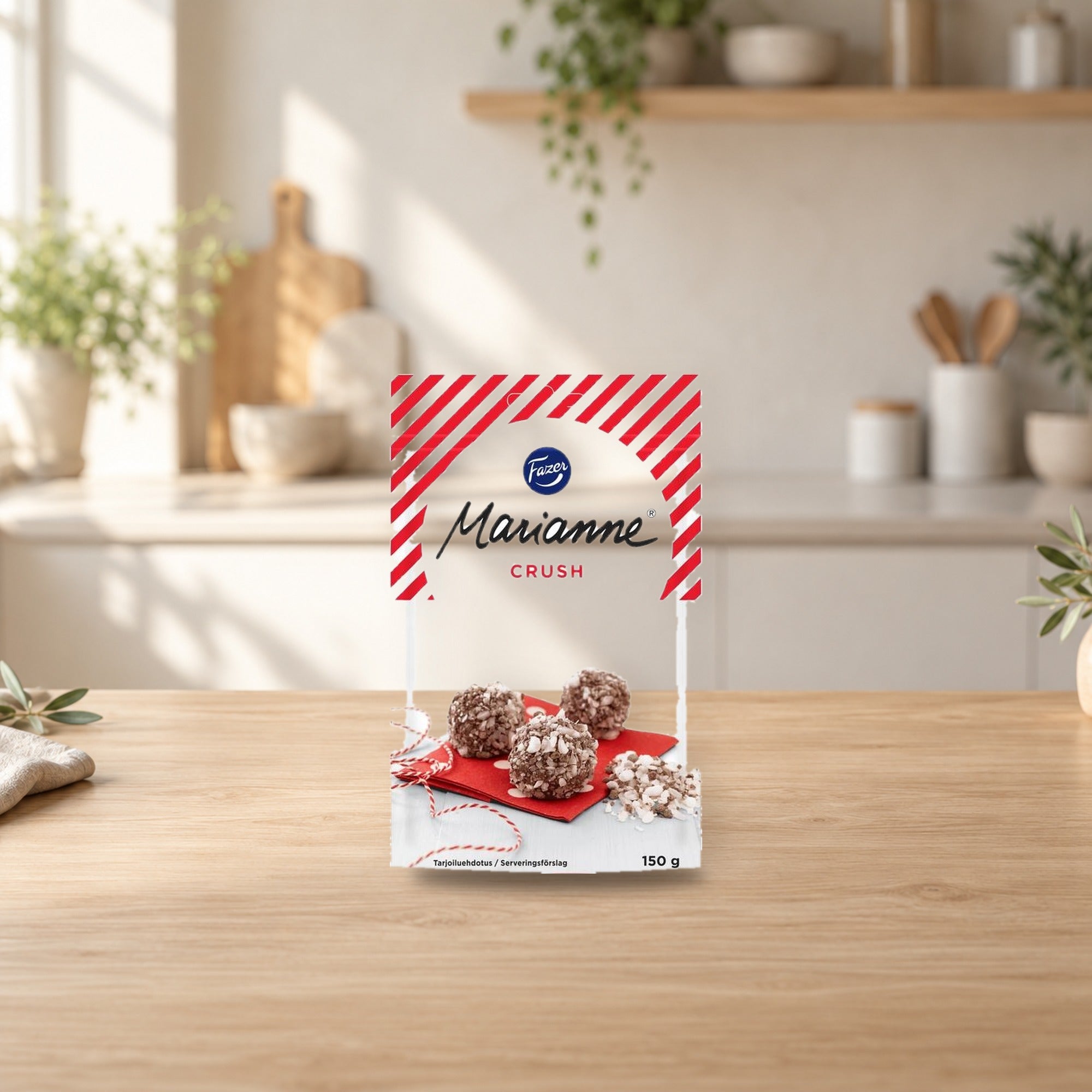 Fazer Marianne Crush Peppermint Chocolate Candy 150g – product photo on a table