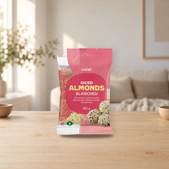 Coop Almond Crumbs 80g – product photo on a table