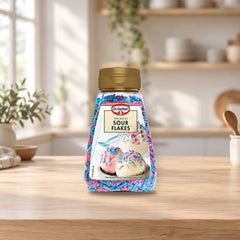 Dr. Oetker Sour Flakes Sprinkles 120g – product photo on a table