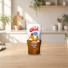 O'hoj Milk Chocolate Hard Topping Sauce 300g – product photo on a table