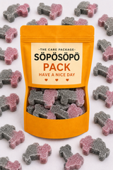 SÖPÖSÖPÖ Scandinavian Treat Pack – Candywell Rusty Cars Salmiak – 150g Nordic Candy Bag – Car-Shaped Finnish Salmiak Licorice – Made in Finland soposopo Pack