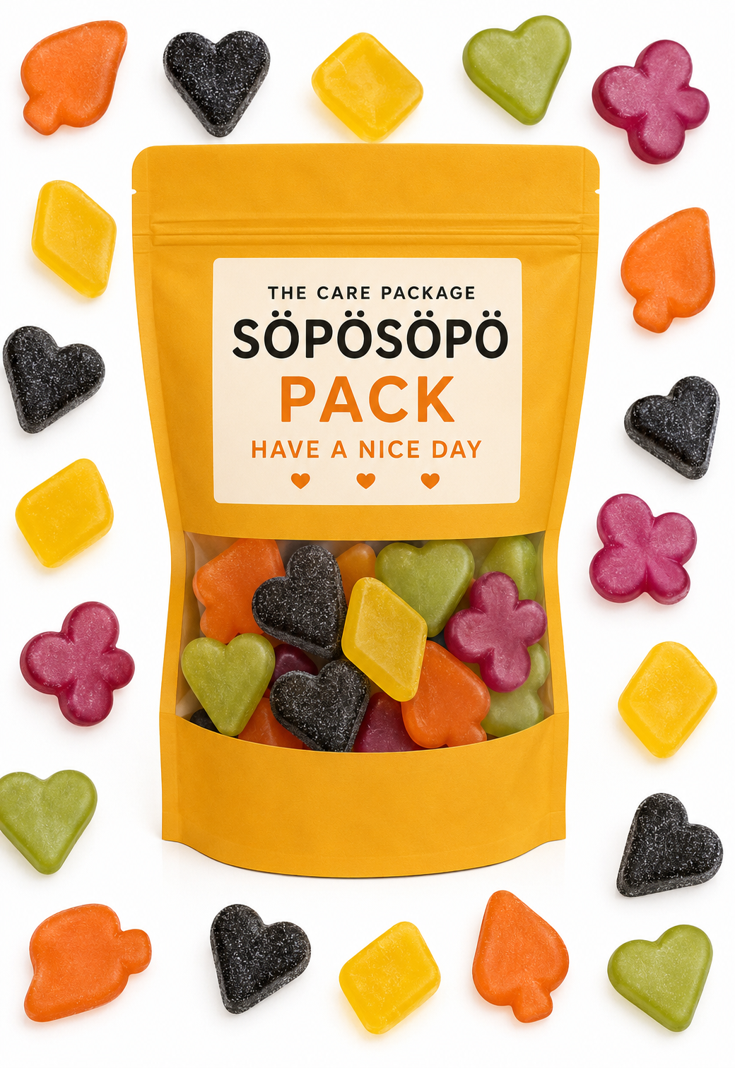 SÖPÖSÖPÖ Scandinavian Treat Pack – Assorted Fruit & Salty Liquorice Mix 150g