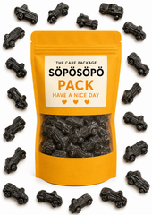 SÖPÖSÖPÖ Scandinavian Treat Pack – Mini Car Salmiak Licorice Candy 150g